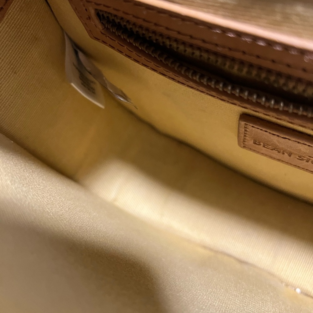 LL BEAN Tan Leather SADDLE BAG SHOULDER CROSSBODY Vintage - Picture 9 of 9